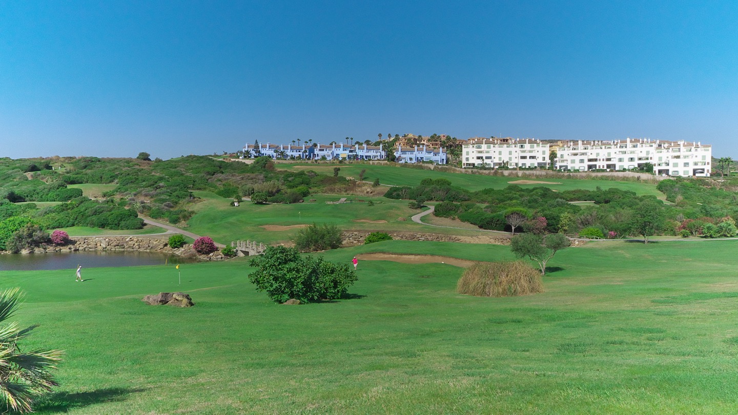 Fairways and water at Alcaidesa Heathland, now La Hacienda Heathland, near Sotogrande.